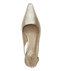 Sam Edelman Bianka Embossed Metallic Pointed Toe Slingback Pumps