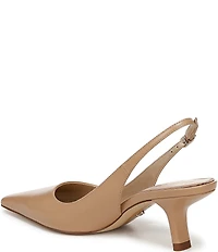 Sam Edelman Bianka Leather Pointed Toe Slingback Pumps