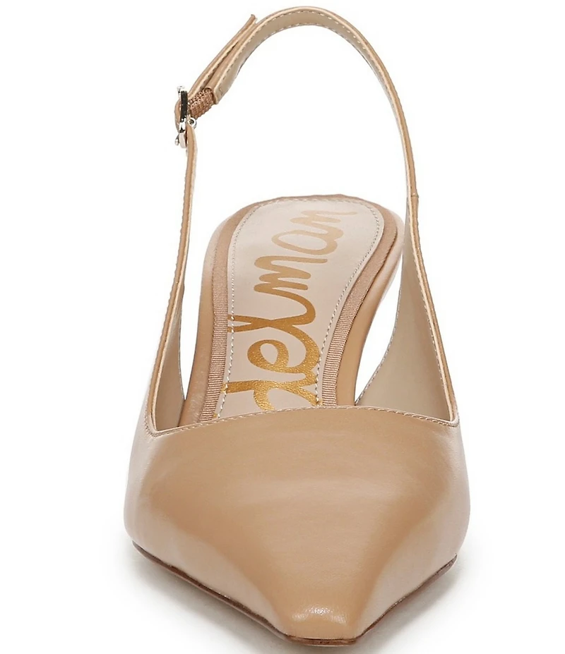 Sam Edelman Bianka Leather Pointed Toe Slingback Pumps