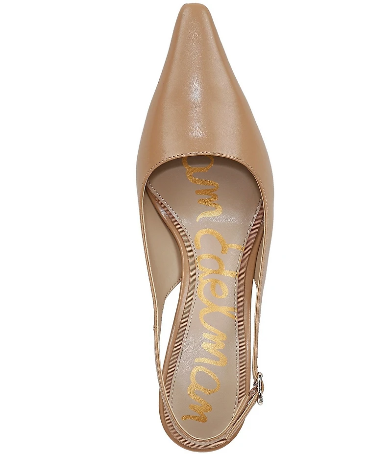 Sam Edelman Bianka Leather Pointed Toe Slingback Pumps