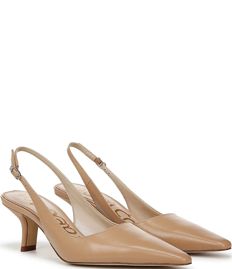 Sam Edelman Bianka Leather Pointed Toe Slingback Pumps