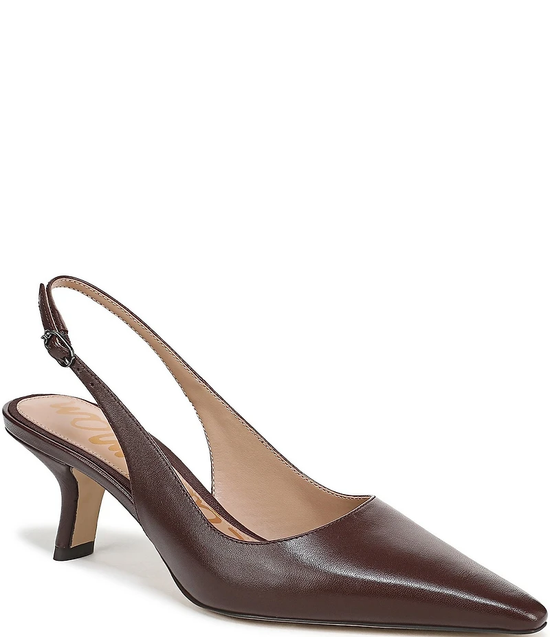Sam Edelman Bianka Leather Pointed Toe Slingback Pumps