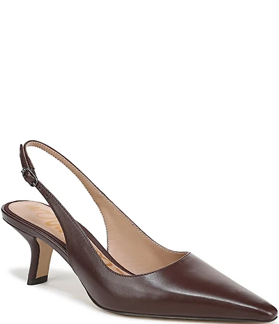 Sam Edelman Bianka Leather Pointed Toe Slingback Pumps