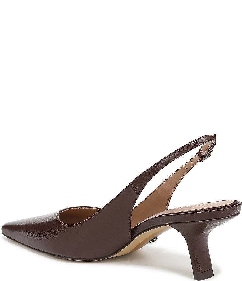 Sam Edelman Bianka Leather Pointed Toe Slingback Pumps