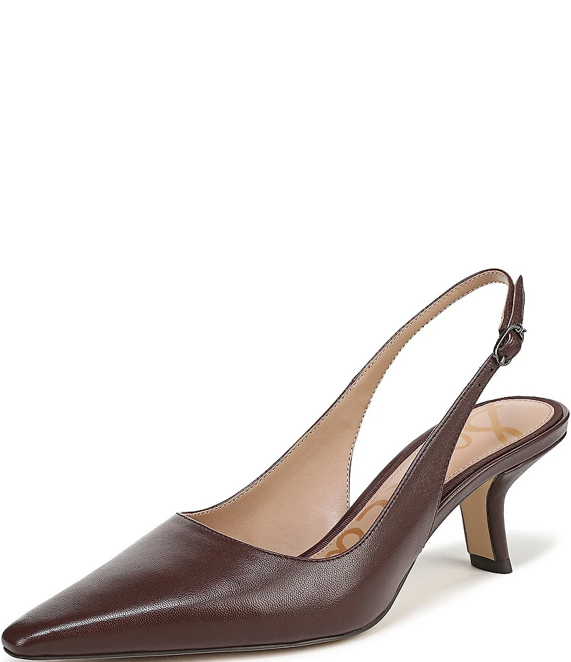 Sam Edelman Bianka Leather Pointed Toe Slingback Pumps