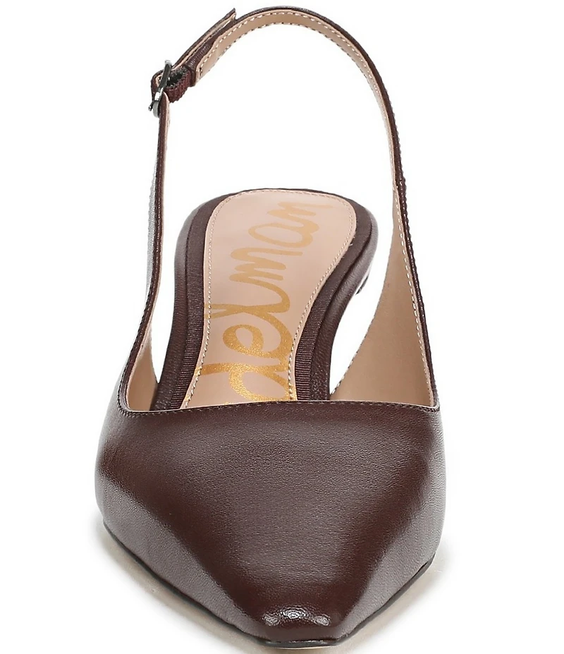 Sam Edelman Bianka Leather Pointed Toe Slingback Pumps