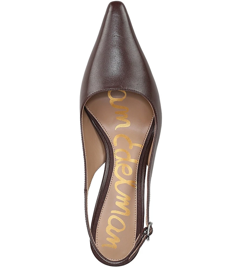Sam Edelman Bianka Leather Pointed Toe Slingback Pumps
