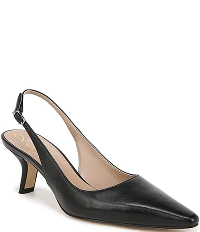 Sam Edelman Bianka Leather Pointed Toe Slingback Pumps