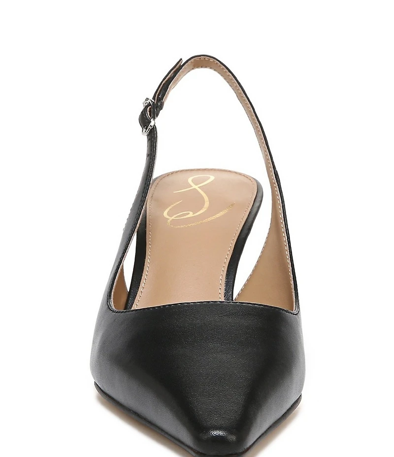 Sam Edelman Bianka Leather Pointed Toe Slingback Pumps