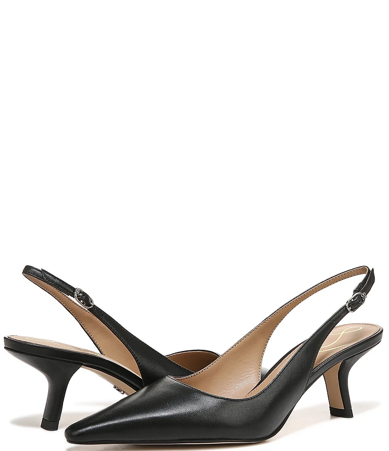 Sam Edelman Bianka Leather Pointed Toe Slingback Pumps