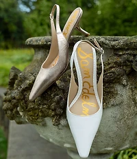 Sam Edelman Bianka Leather Pointed Toe Slingback Pumps