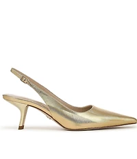 Sam Edelman Bianka Striped Metallic Leather Pointed Toe Slingback Pumps