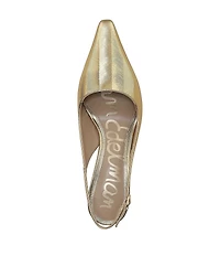 Sam Edelman Bianka Striped Metallic Leather Pointed Toe Slingback Pumps