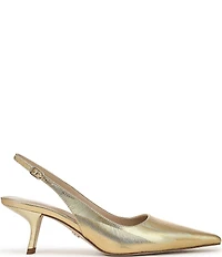 Sam Edelman Bianka Striped Metallic Leather Pointed Toe Slingback Pumps