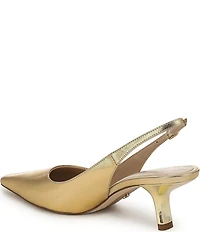Sam Edelman Bianka Striped Metallic Leather Pointed Toe Slingback Pumps