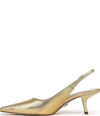 Sam Edelman Bianka Striped Metallic Leather Pointed Toe Slingback Pumps
