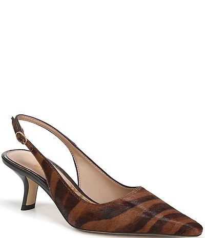 Sam Edelman Bianka Tiger Print Calf Hair Slingback Pumps