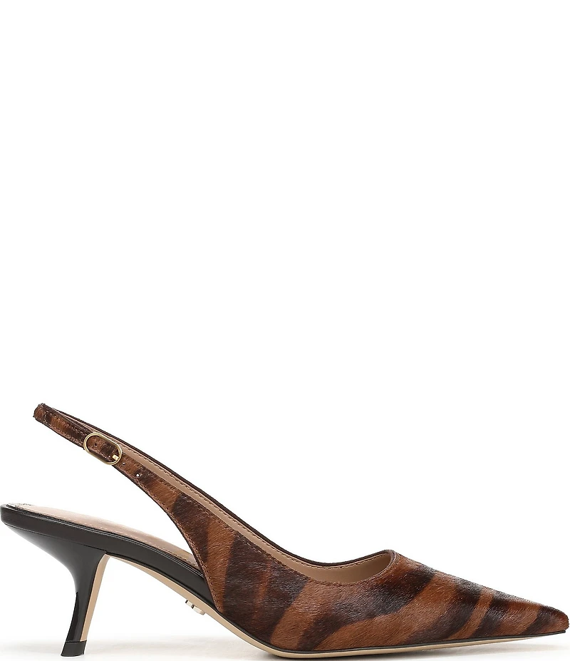 Sam Edelman Bianka Tiger Print Calf Hair Slingback Pumps