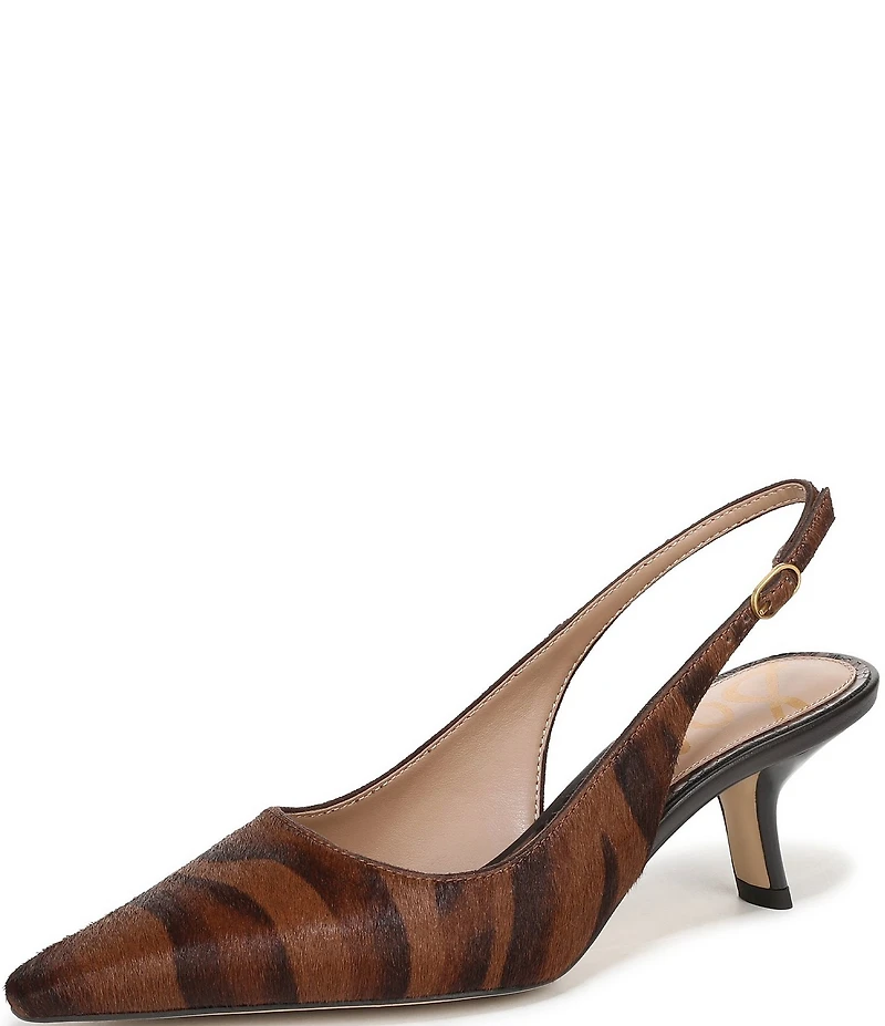 Sam Edelman Bianka Tiger Print Calf Hair Slingback Pumps