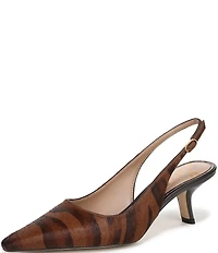 Sam Edelman Bianka Tiger Print Calf Hair Slingback Pumps