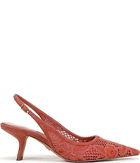 Sam Edelman Bianka Woven Floral Lace Snip Toe Slingback Pumps
