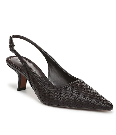 Sam Edelman Bianka Woven Pointed Toe Slingback Pumps