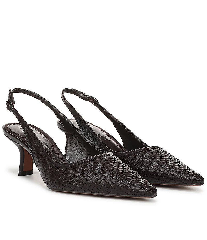 Sam Edelman Bianka Woven Pointed Toe Slingback Pumps