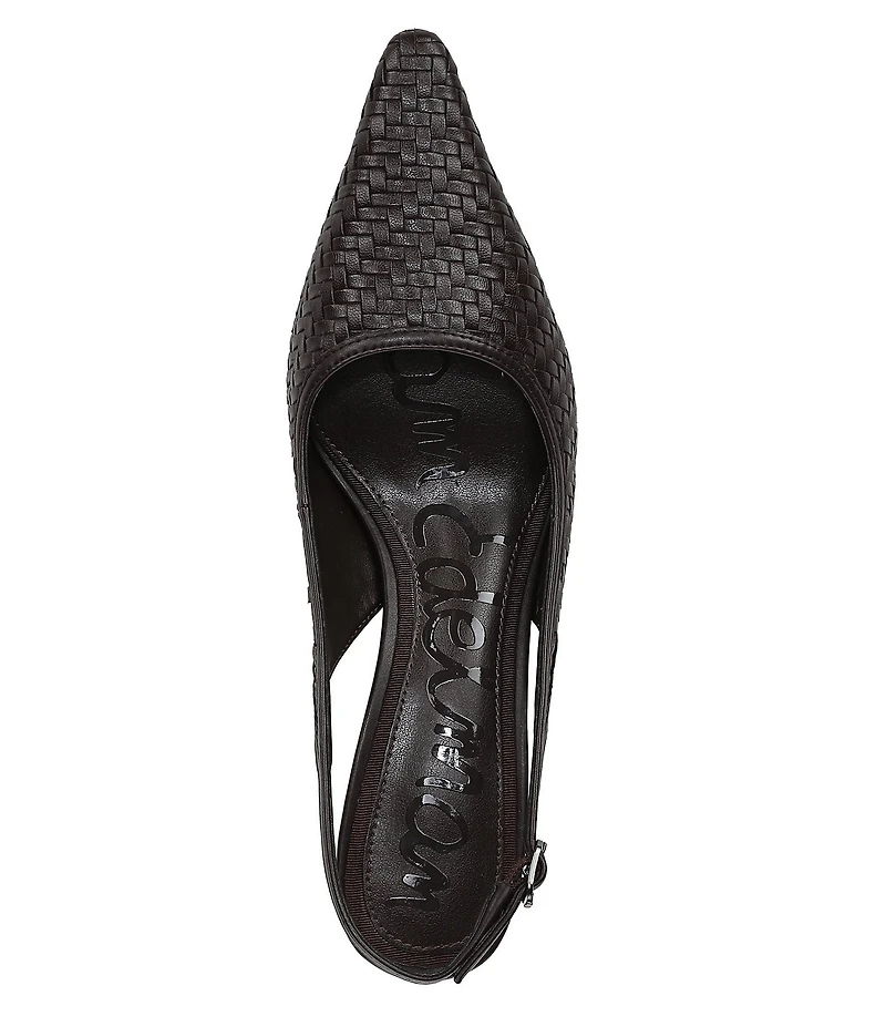 Sam Edelman Bianka Woven Pointed Toe Slingback Pumps