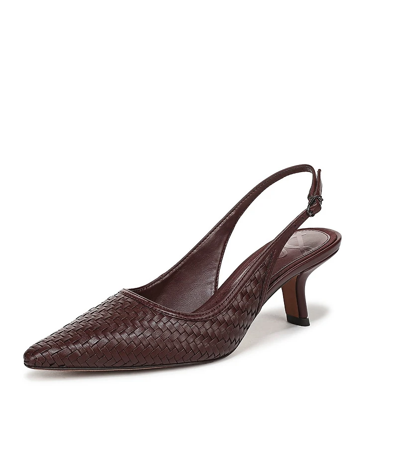 Sam Edelman Bianka Woven Pointed Toe Slingback Pumps