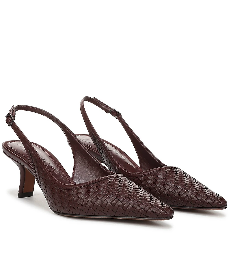Sam Edelman Bianka Woven Pointed Toe Slingback Pumps