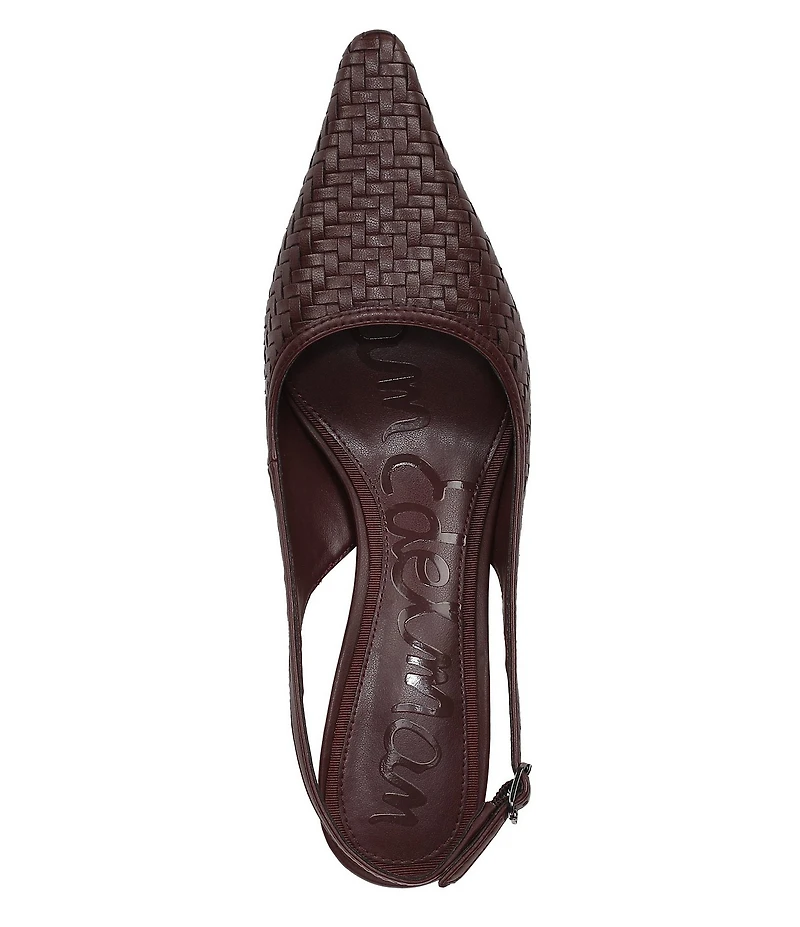 Sam Edelman Bianka Woven Pointed Toe Slingback Pumps