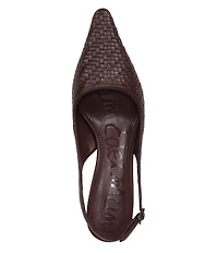 Sam Edelman Bianka Woven Pointed Toe Slingback Pumps
