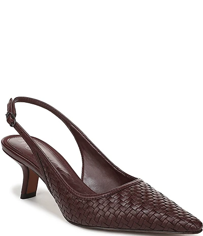 Sam Edelman Bianka Woven Pointed Toe Slingback Pumps