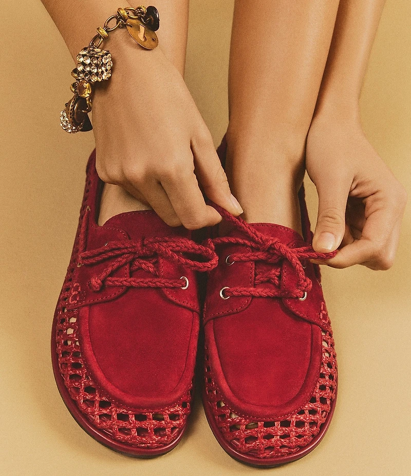 Sam Edelman Bria Suede Woven Oxfords