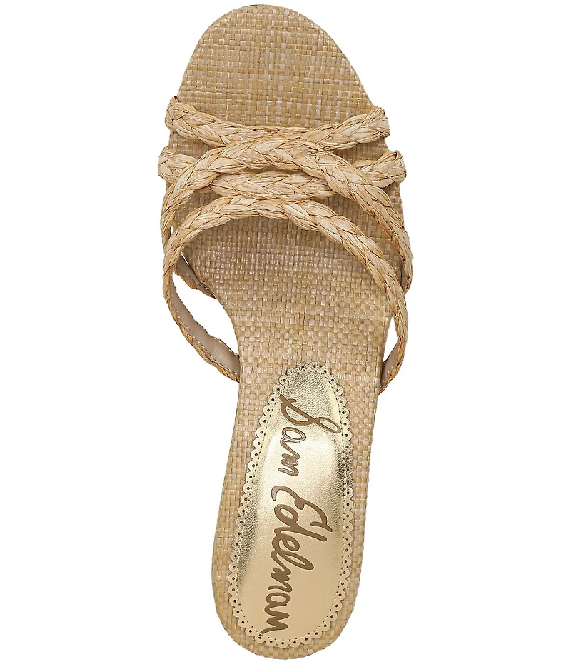 Sam Edelman Camille Braided Raffia Dress Slide Sandals