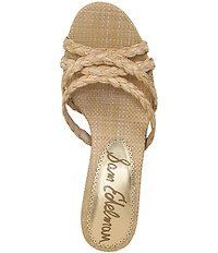 Sam Edelman Camille Braided Raffia Dress Slide Sandals