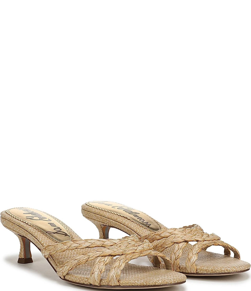 Sam Edelman Camille Braided Raffia Dress Slide Sandals