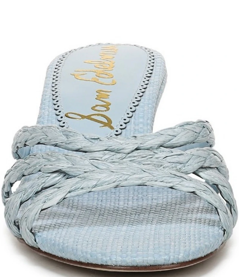 Sam Edelman Camille Braided Raffia Dress Slide Sandals