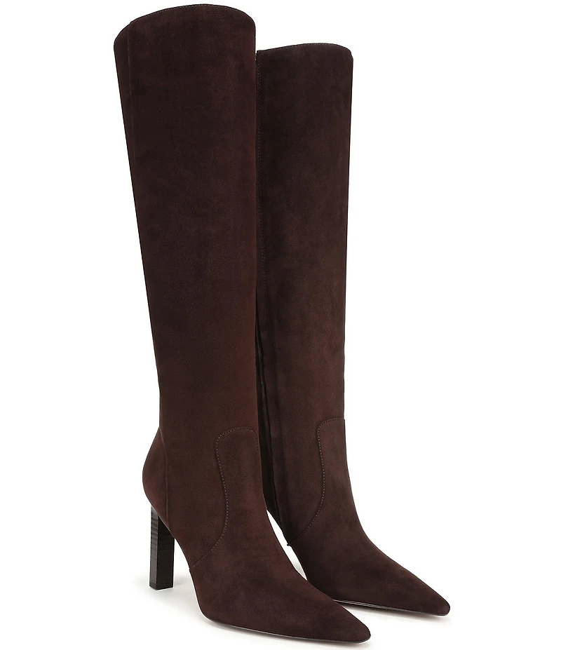 Sam Edelman Cassie Suede Pointed Toe Tall Dress Boots
