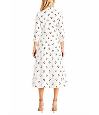 Sam Edelman Cherry Icon Printed Shirt Midi Dress