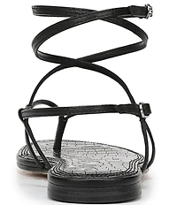 Sam Edelman Clarra Leather Strappy Flat Sandals