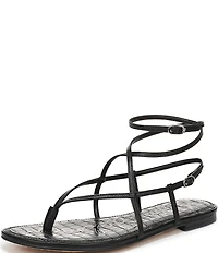 Sam Edelman Clarra Leather Strappy Flat Sandals