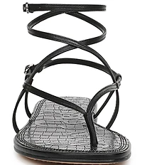 Sam Edelman Clarra Leather Strappy Flat Sandals