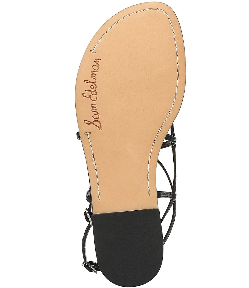 Sam Edelman Clarra Leather Strappy Flat Sandals