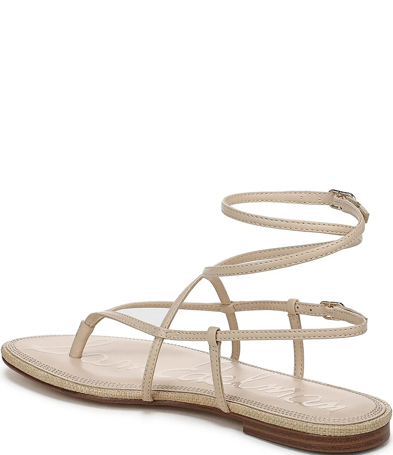 Sam Edelman Clarra Leather Strappy Flat Sandals