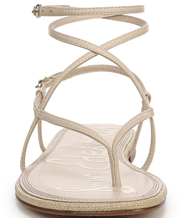 Sam Edelman Clarra Leather Strappy Flat Sandals