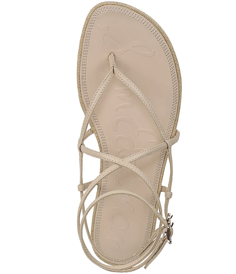 Sam Edelman Clarra Leather Strappy Flat Sandals