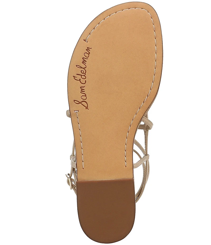 Sam Edelman Clarra Leather Strappy Flat Sandals