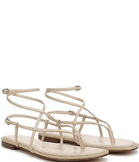 Sam Edelman Clarra Leather Strappy Flat Sandals