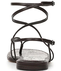 Sam Edelman Clarra Leather Strappy Flat Sandals